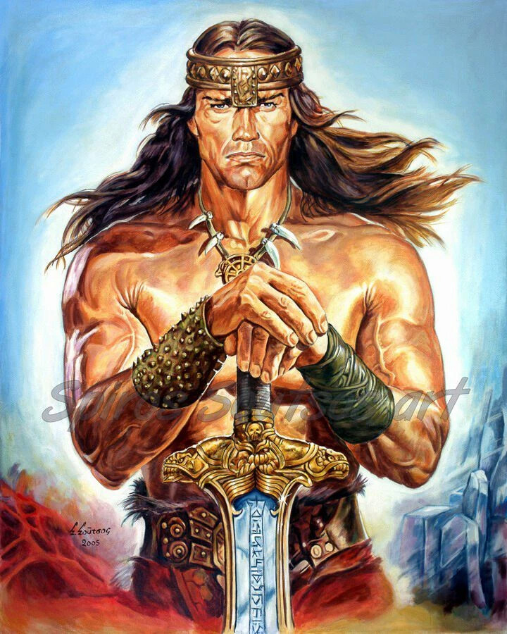 Conan. Конан варвар Шварценеггер арт. Конан варвар Арнольд арт. Вселенная Конана Варвара. Конан варвар портрет