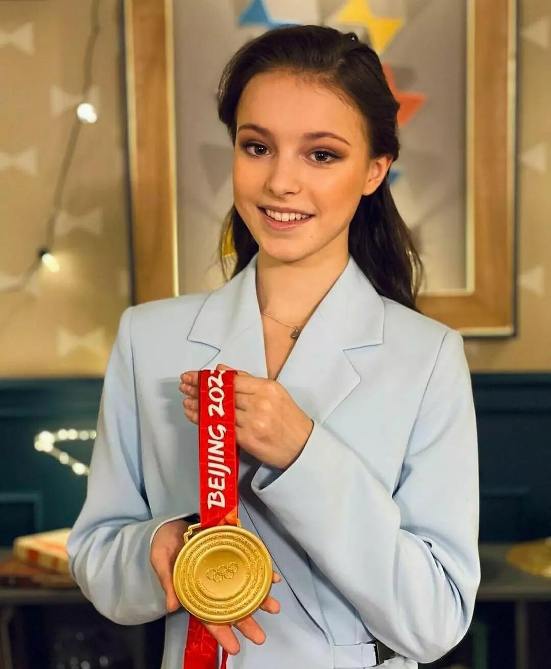 Анна Щербакова награждение Пекин 2022