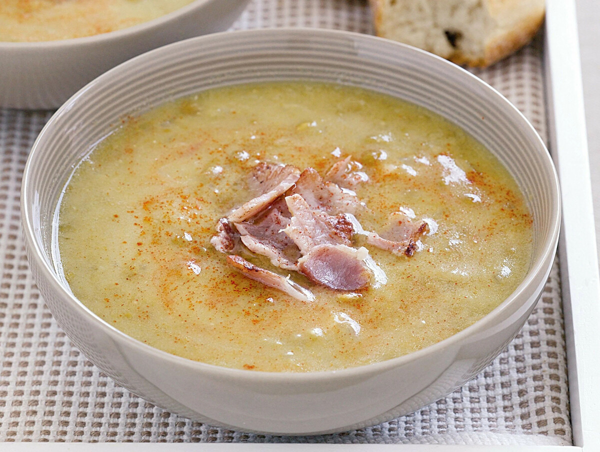 Гороховый суп пюре с беконом