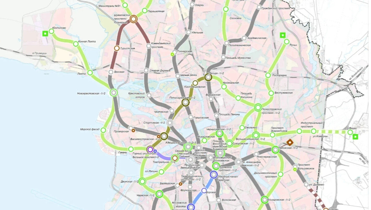 План строительства метро в санкт петербурге до 2032