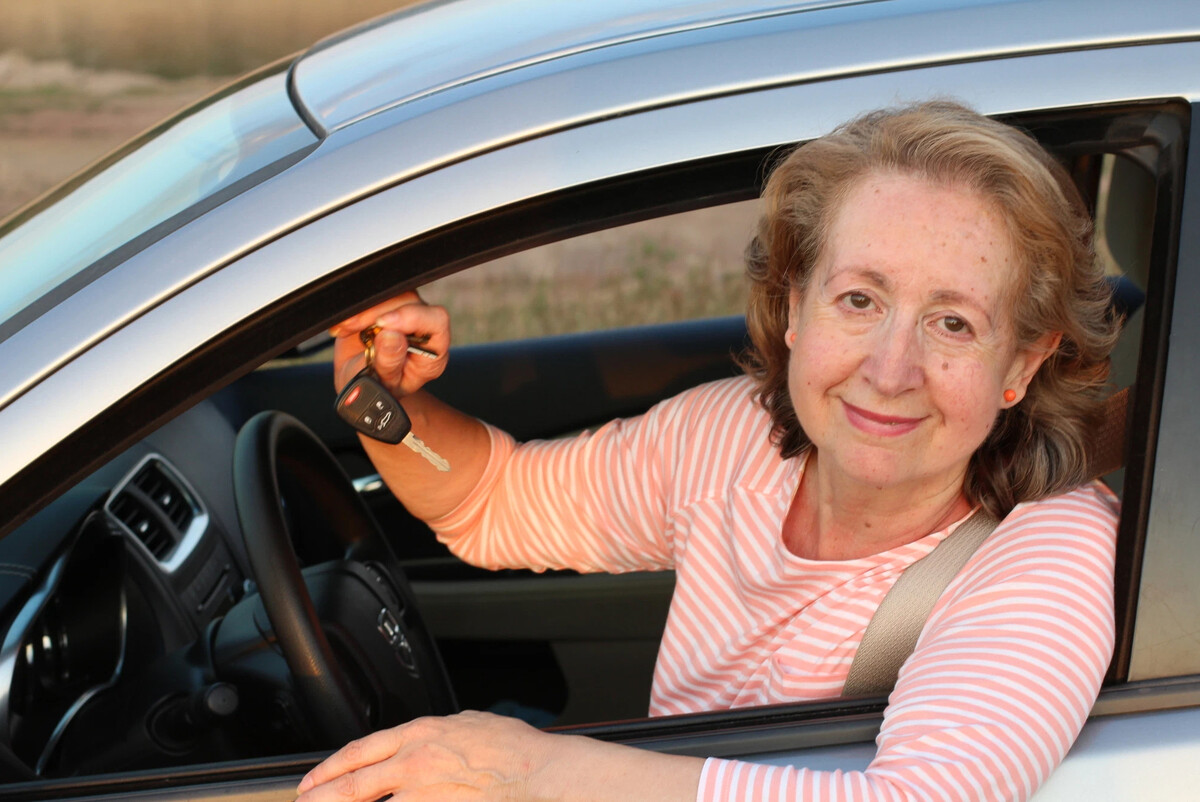 Grandma is driving