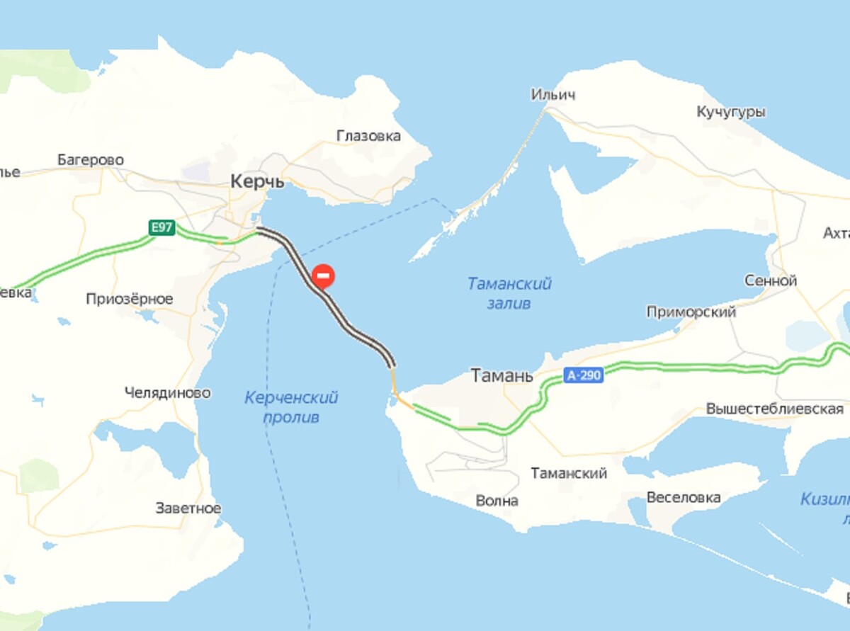 Крымский мост на карте