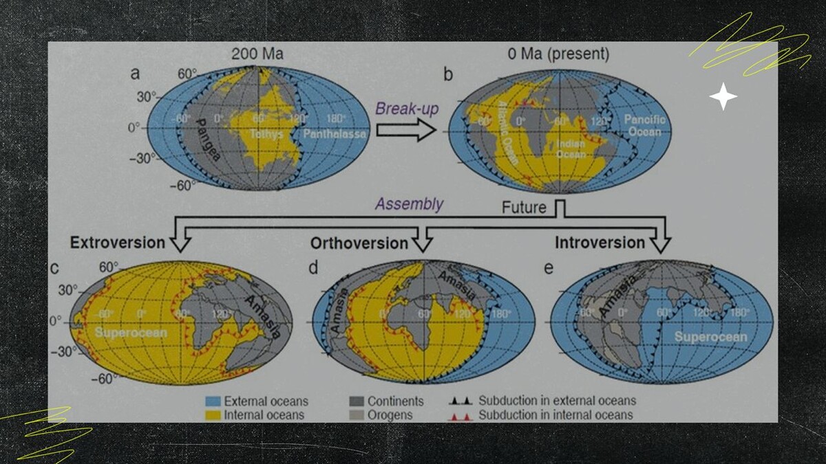 Континент пангея ультима. Континент пангея 200 млн лет назад. Земля через 200. Амазия континент. Аурика суперконтинент.