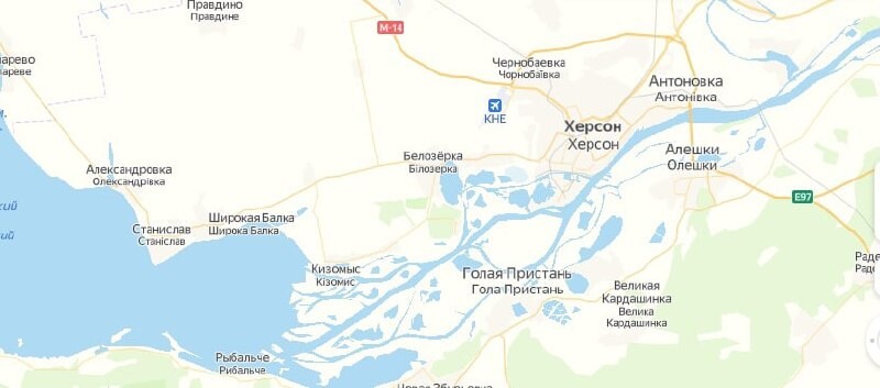 Золотая балка херсонская область карта