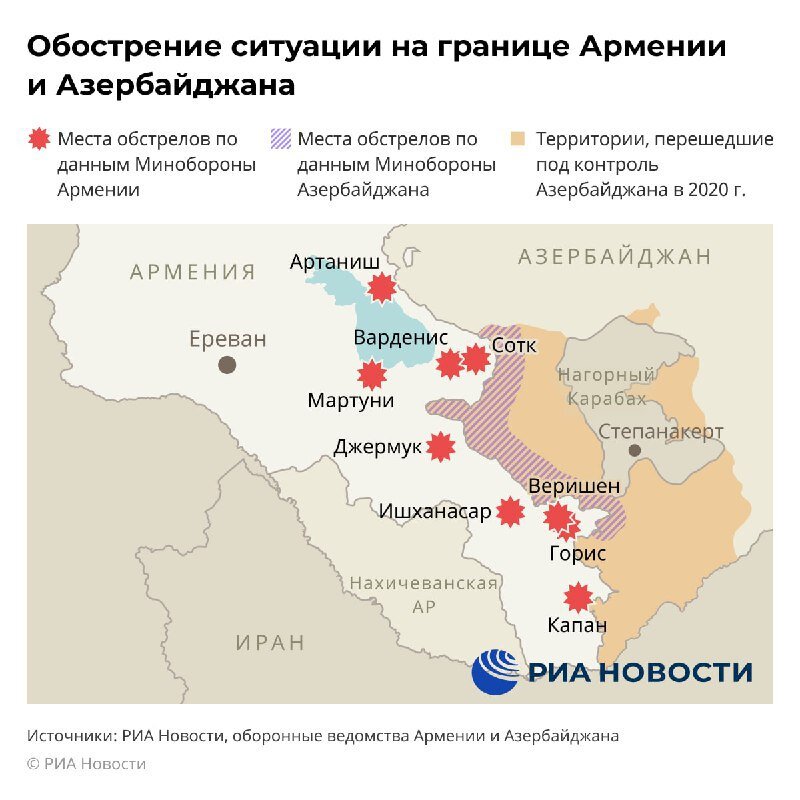 Карта боевых действий азербайджана сегодня