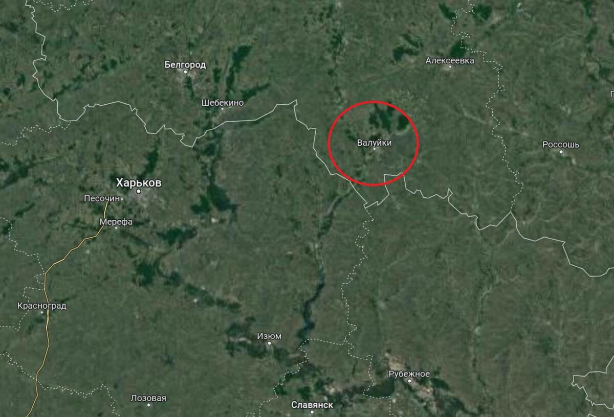 Валуйки карта граница с украиной