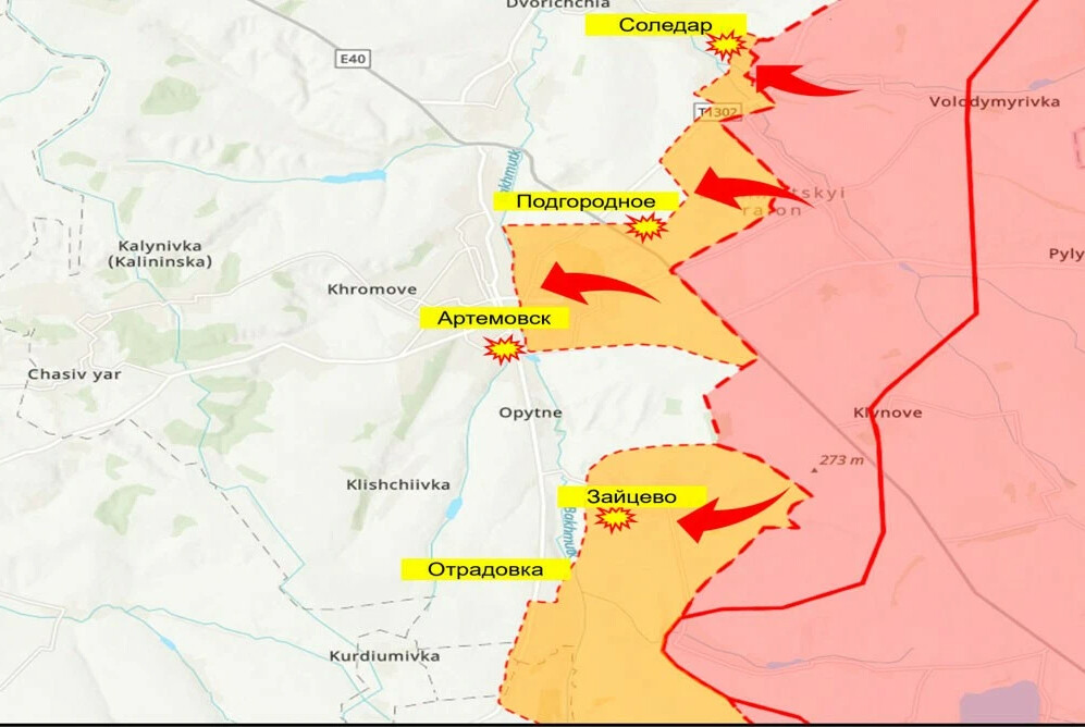 Соледар карта боевых