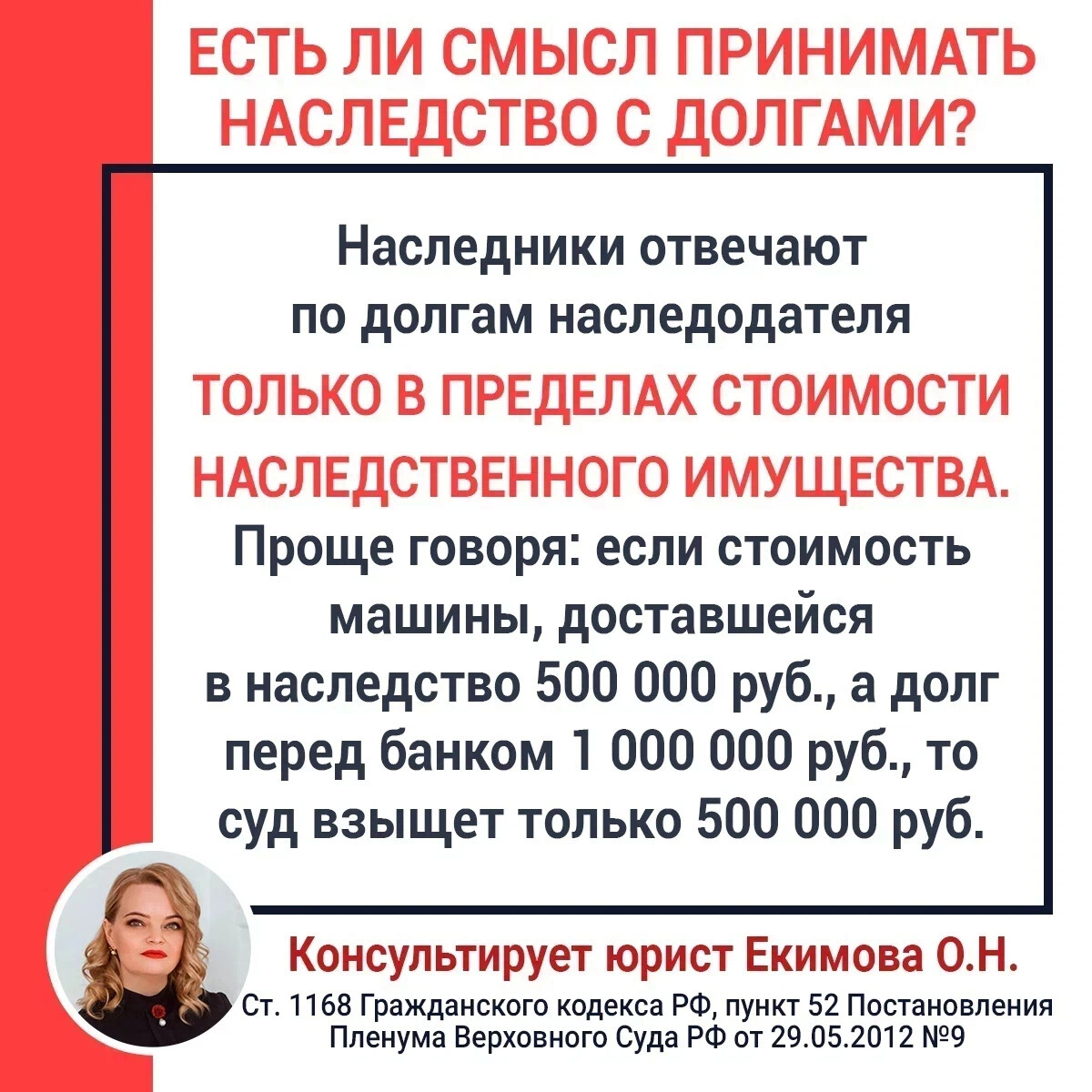 🔴 Вы наследник, а у наследодателя долги? Есть ли смысл принимать наследство…  | Юрист Екимова Ольга. Санкт-Петербург | Дзен