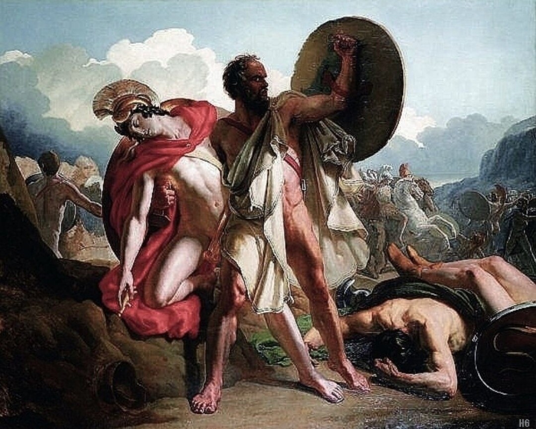 Сын царя приама. Мерри-Жозеф Блондель. Merry-Joseph Blondel Блондель Мерри-Жозеф (1781-1853). Патрокл Илиада. Троянская война Ахиллес и Гектор.