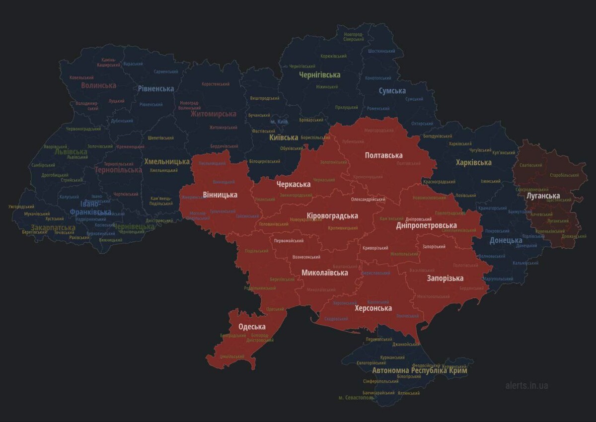 Карта повитряних тревог украины. Карта воздушной тревоги Крым.