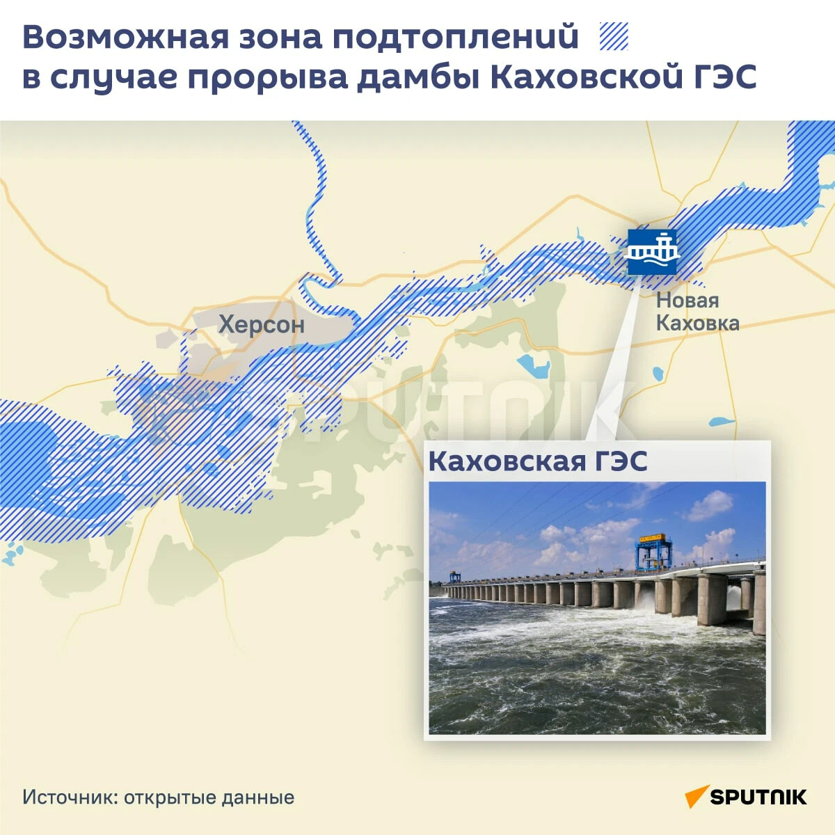 Карта затопления в случае прорыва краснодарского водохранилища