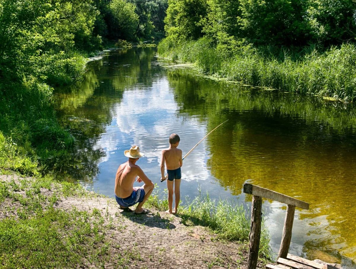 деревенский пляж