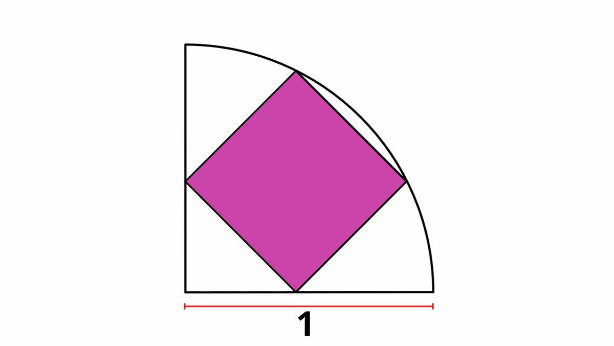 четверть круга картинка, квадрат вписанный в ромб