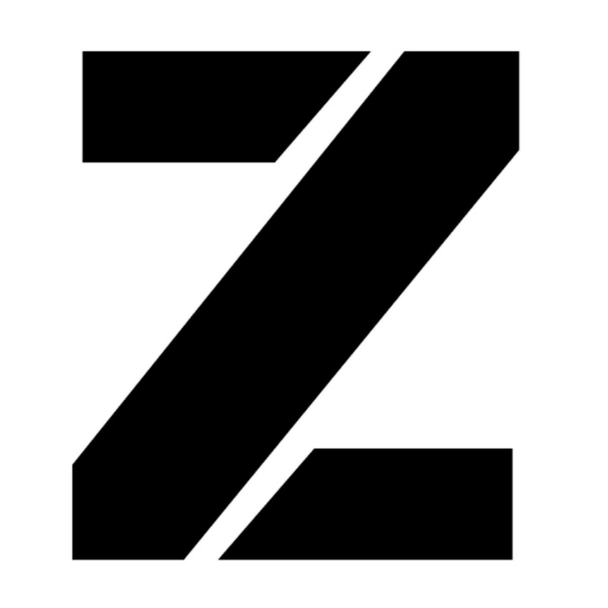 64 на 4. Символ z. Стилизованная буква z. Z логотип.