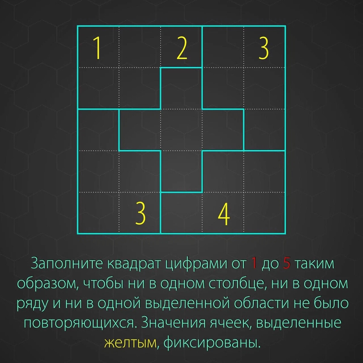 Как заполнить квадрат 4 4