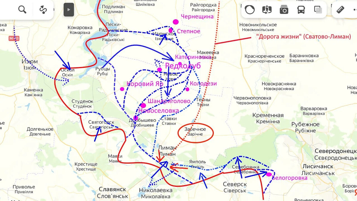 Битва за бахмут карта