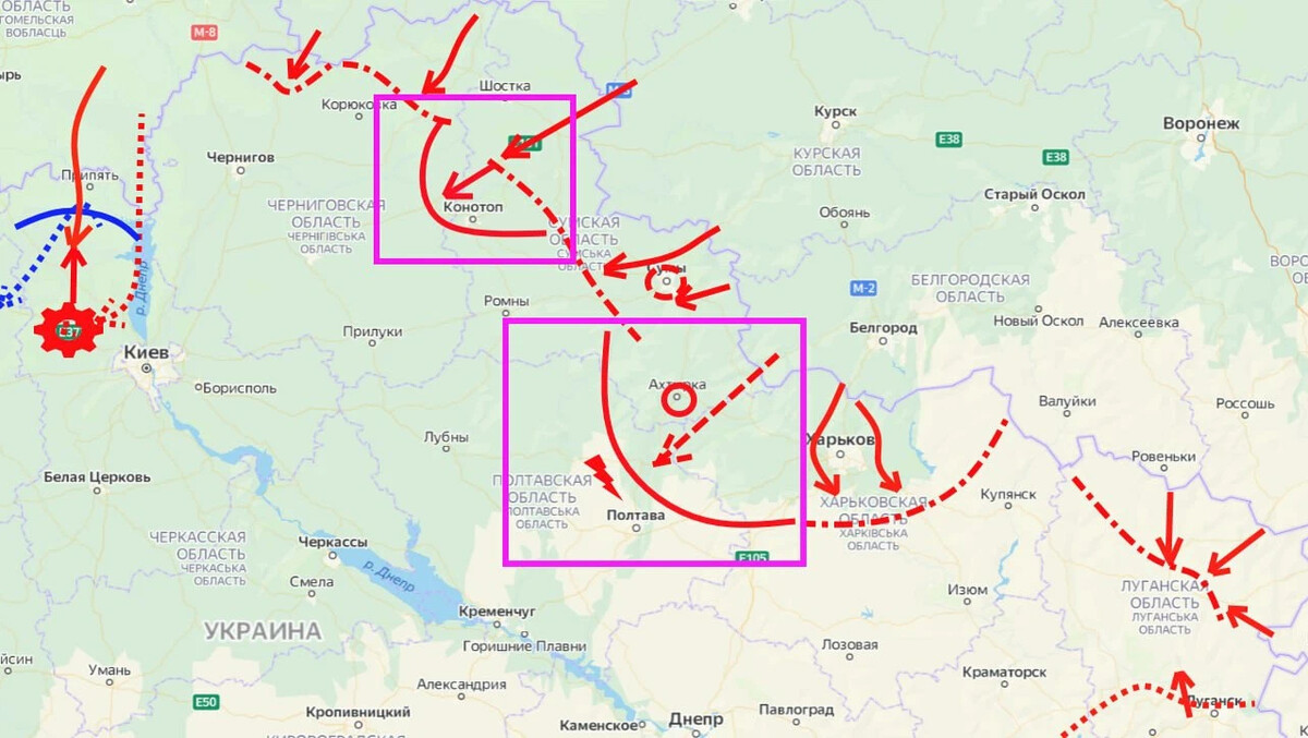 Карта поражения украины