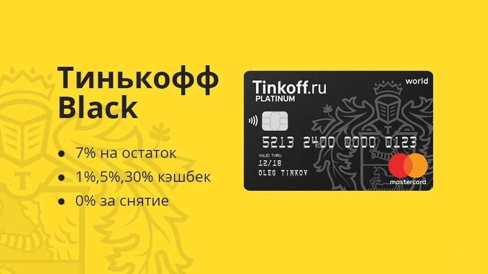 Карта tinkoff black условия