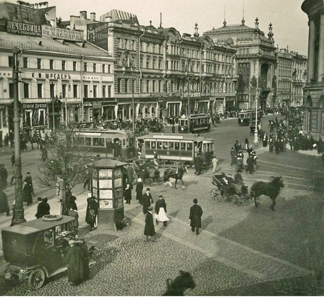 Невский проспект Санкт Петербург в начале 20 века