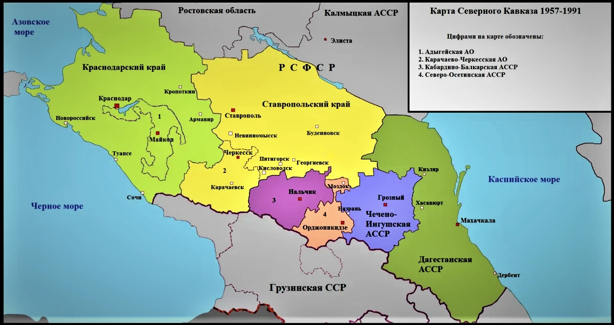 Республики Северного Кавказа на карте. Административная карта Северного Кавказа республиками. Карта Северного Кавказа с границами республик. Северный Кавказ на карте.