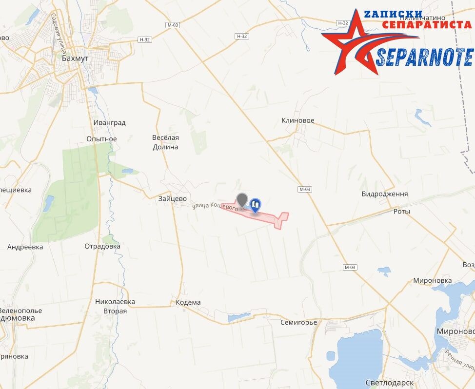 Карта артемовска бахмута