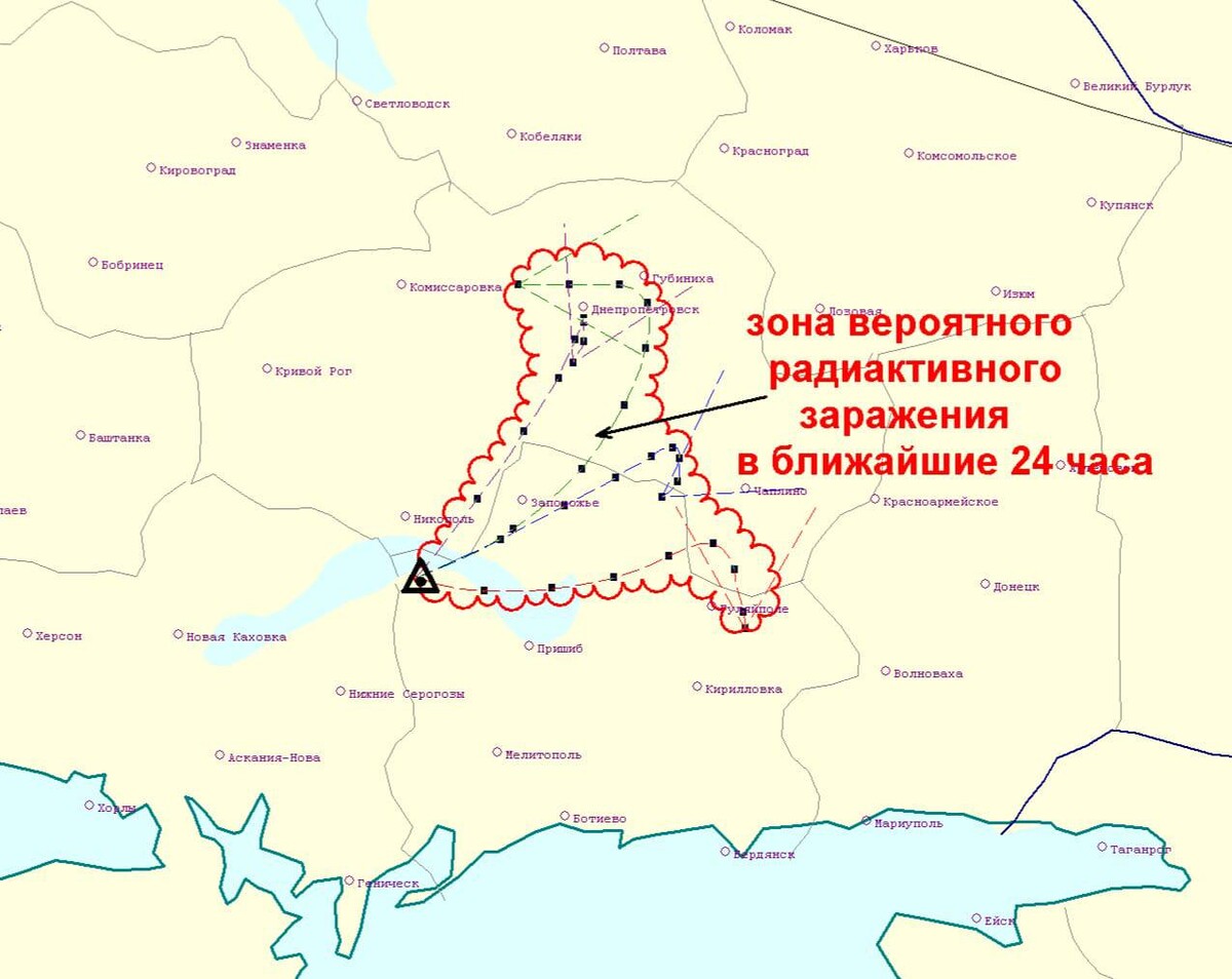 Карта радиоактивного загрязнения воронежской области