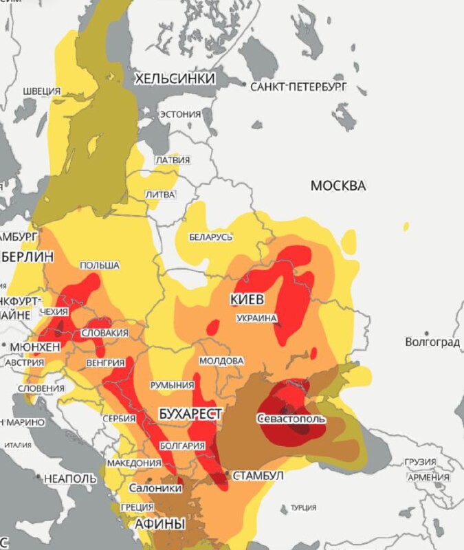 Карта распространения амброзии в россии