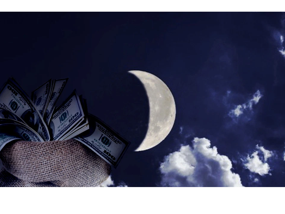 луна деньги фото. денежная луна. денежная магия. луна и деньги. Money moon.