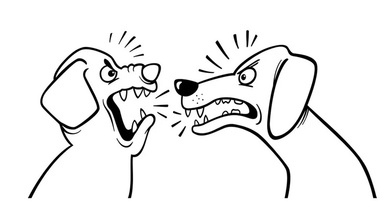 Как нарисовать собаку злую легко и просто