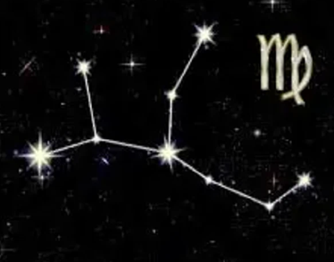 Sign zodiac virgo white sky background realistic Vector Image