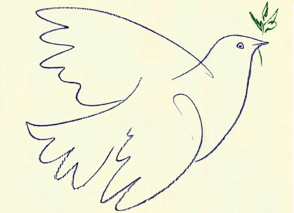 Голубь мира на 9 мая рисунок карандашом