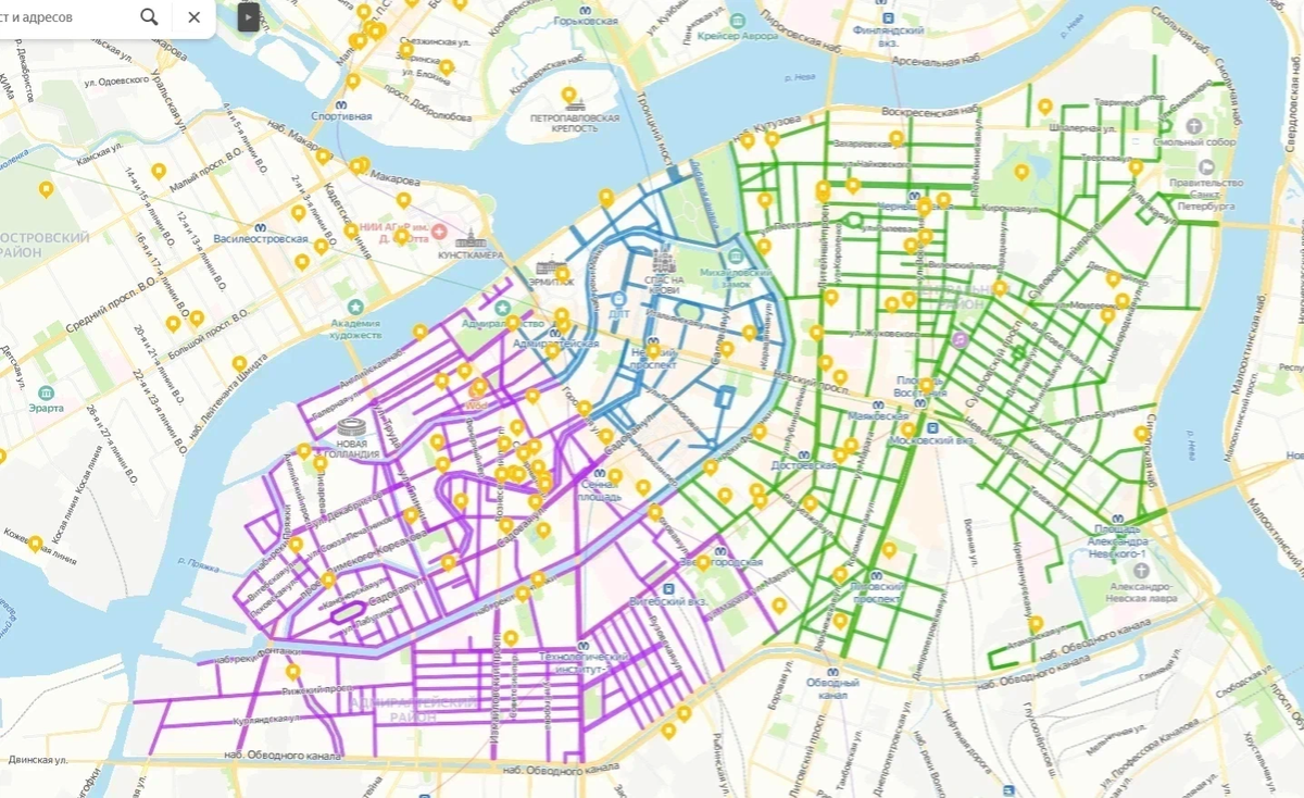 Схема платных парковок в санкт петербурге на карте 2022