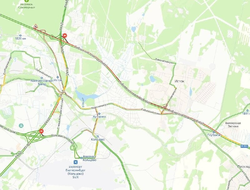 Карта екатеринбурга тюменский тракт