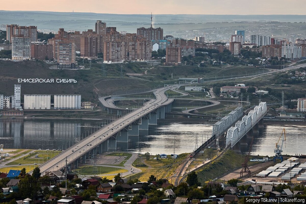 железнодорожный мост в красноярске