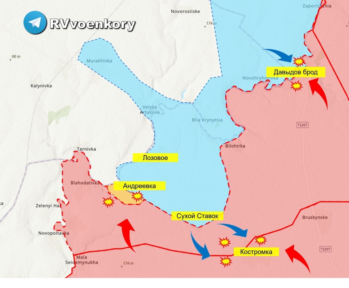 Карта боевых действий под херсоном