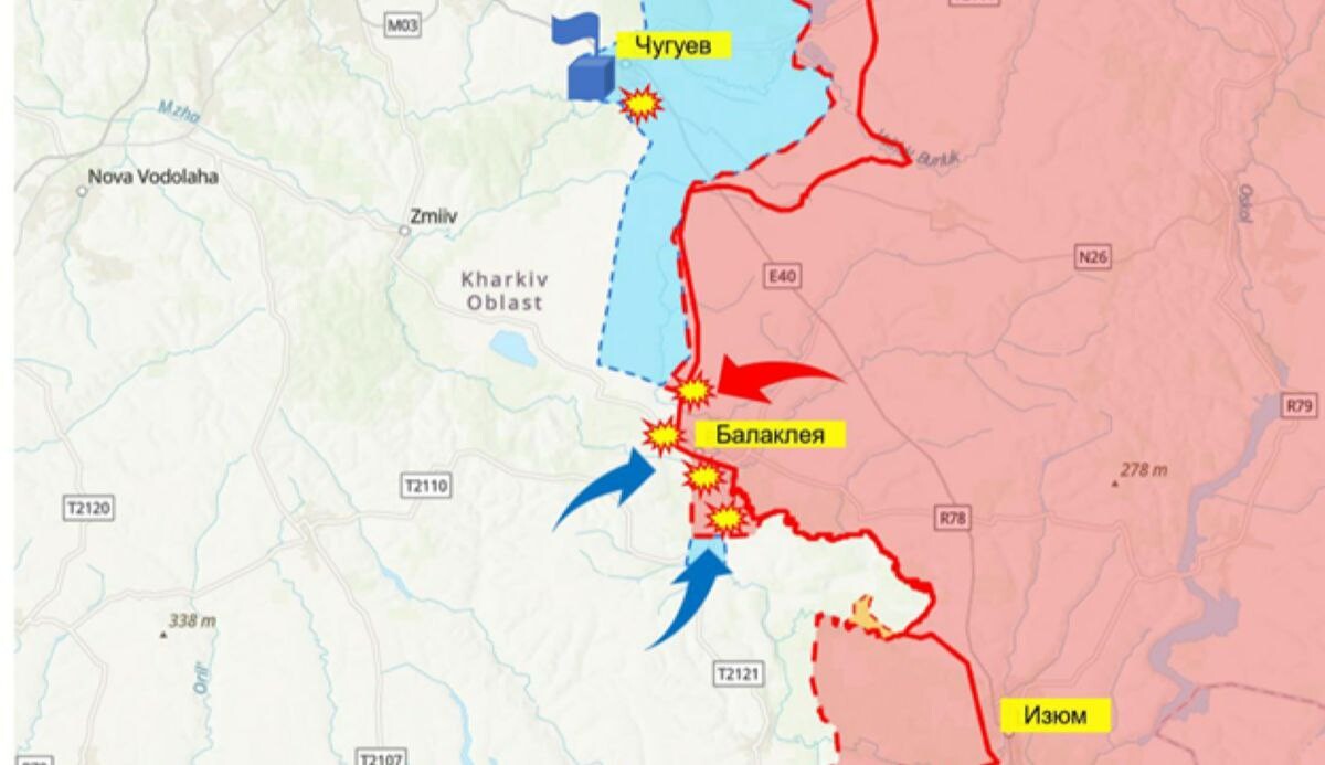 Карта боев в харьковской области