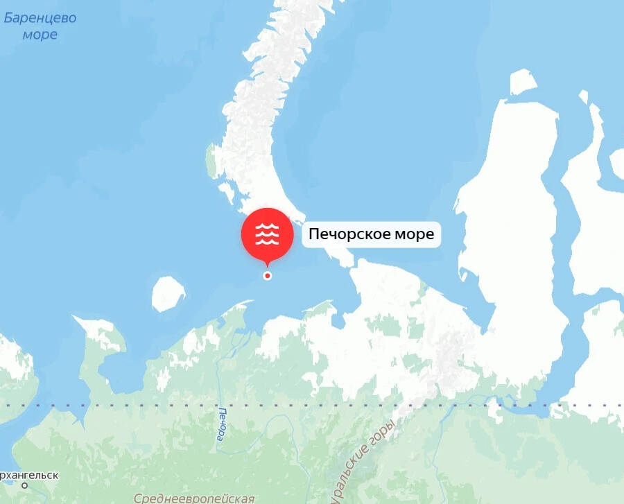 Шельф печорского моря
