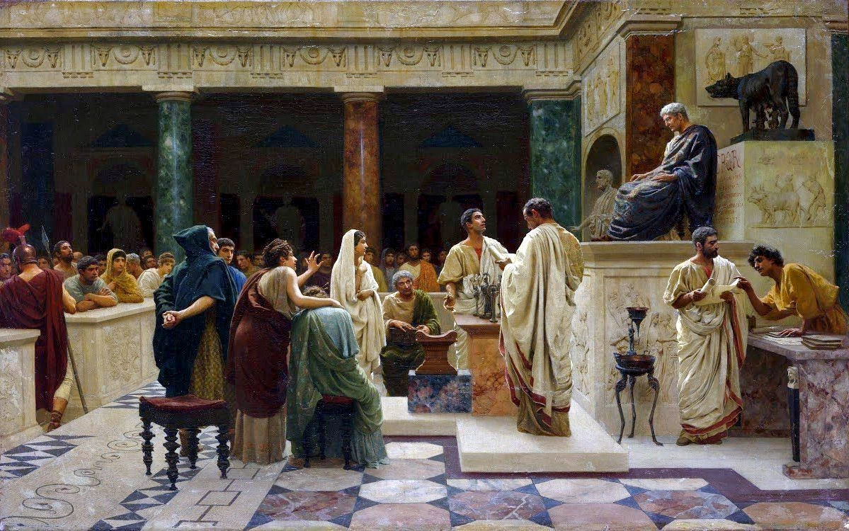Юриспруденция в римском праве. Суд в древнем Риме Бакалович. Чезаре Маккари (1888) заседание Римского Сената.