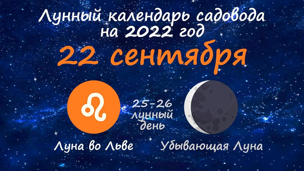 Лунные сутки 22 апреля 2024