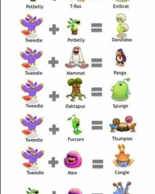 Схема скрещивания my singing monsters