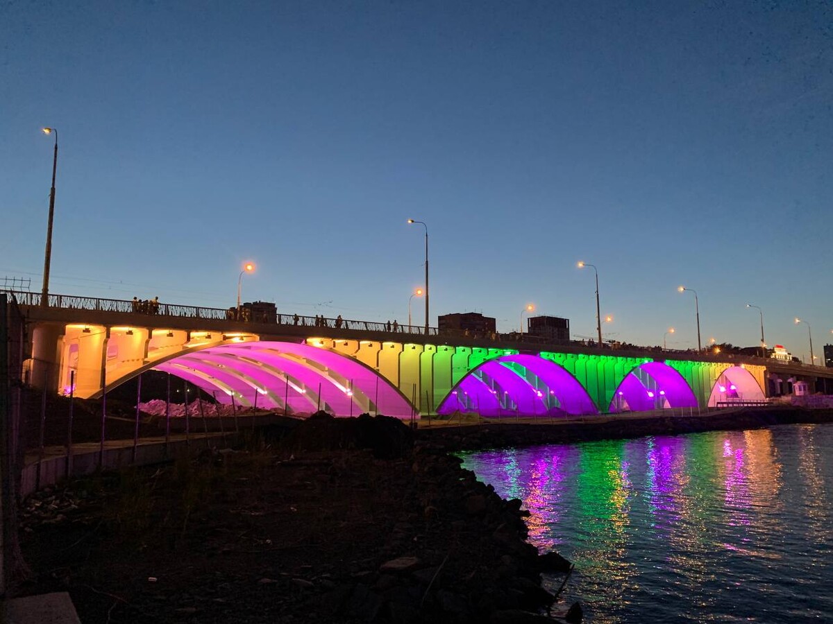 Подсветка Макаровского моста архитектурная