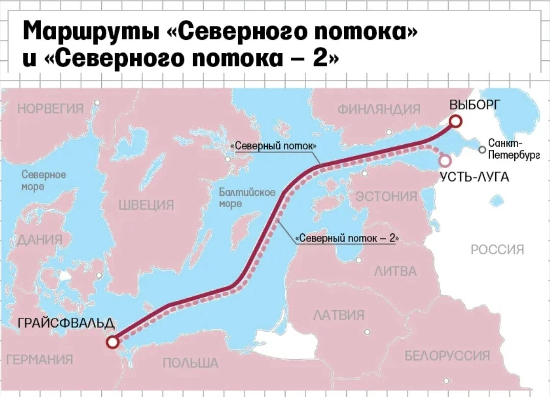 Трансатлантический газопровод карта