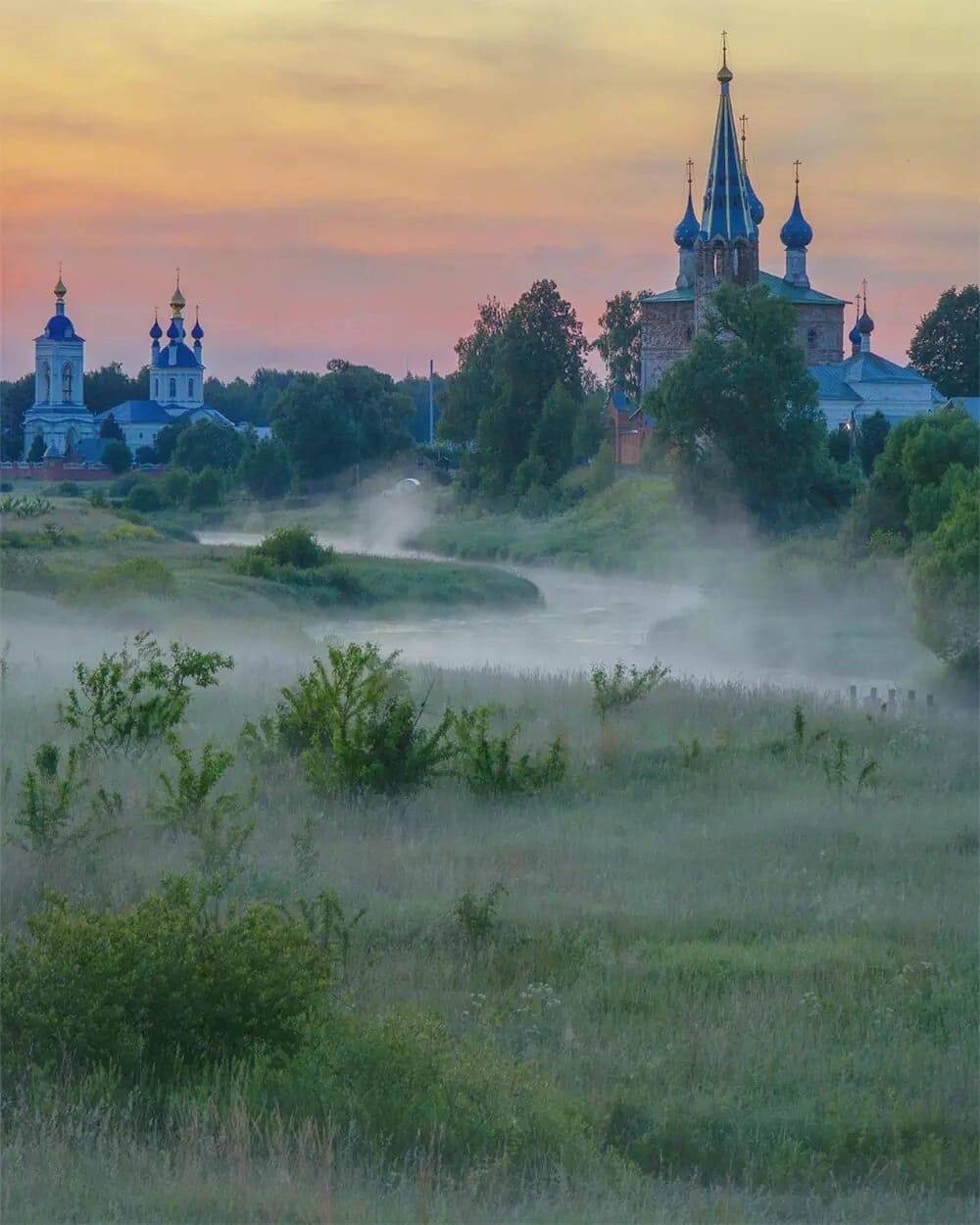 Село Дунилово Ивановская область зима закат