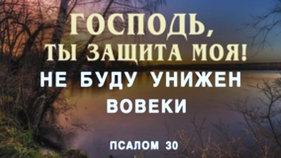 Псалом 30. Господь опора и защита моя. Псалтырь 30. Псалом 30:20.