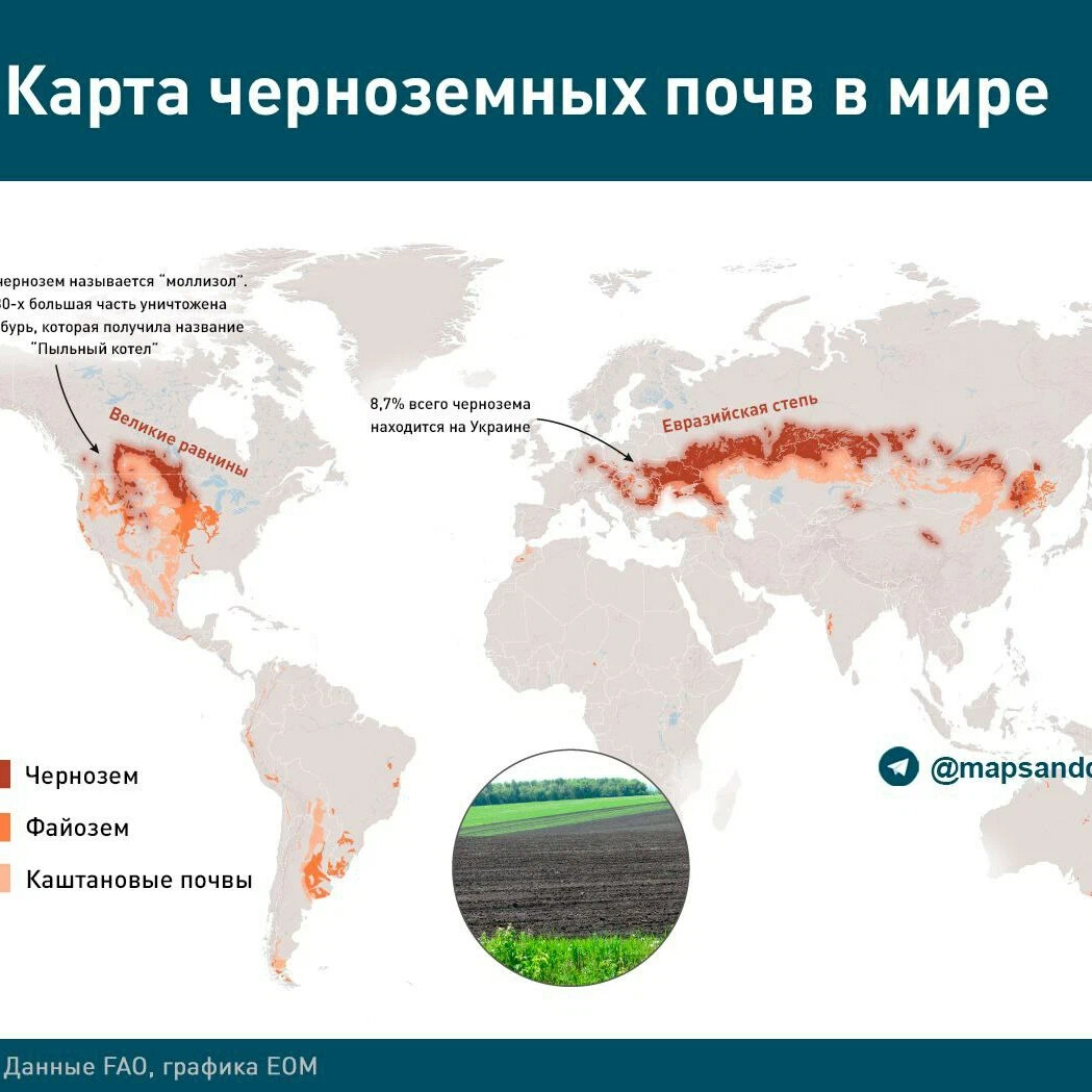 Карта украинского чернозема