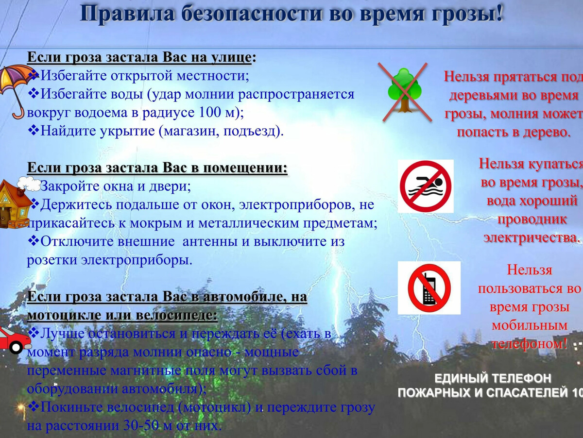 10 опасностей лета. Правила безопасности. Памятка поведения при грозе. Правила поведения во время грозы. Памятка безопасность во время грозы.