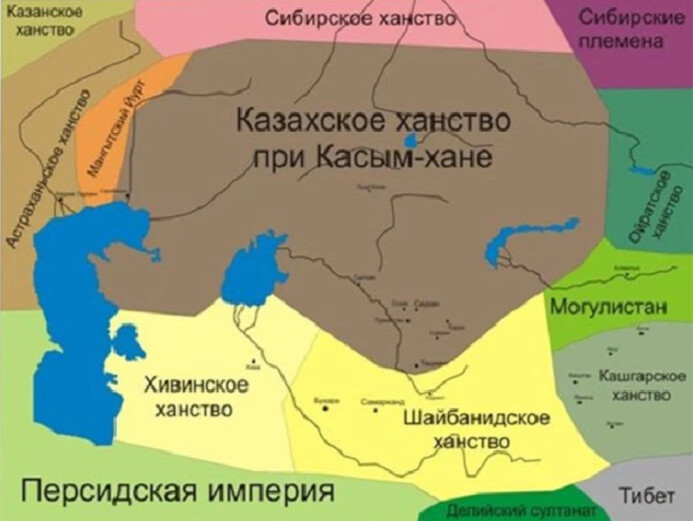 Карта казахстана в 17 веке