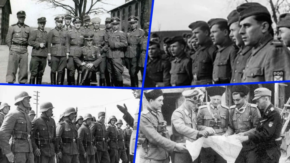 22 июня 1943 г парад роа в пскове. Роа армия власова. Власовцы во время второй. Генерал власов роа. Парад власовцев в пскове 1943.