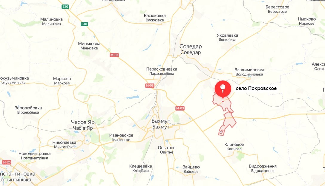 Карта лнр бахмут