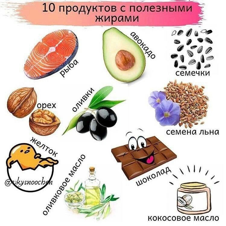 Какие продукты содержат жиры таблица